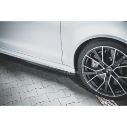 Накладки сплиттеры на пороги на Audi RS6 C7